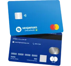 cartão corporativo VExpenses frente e verso