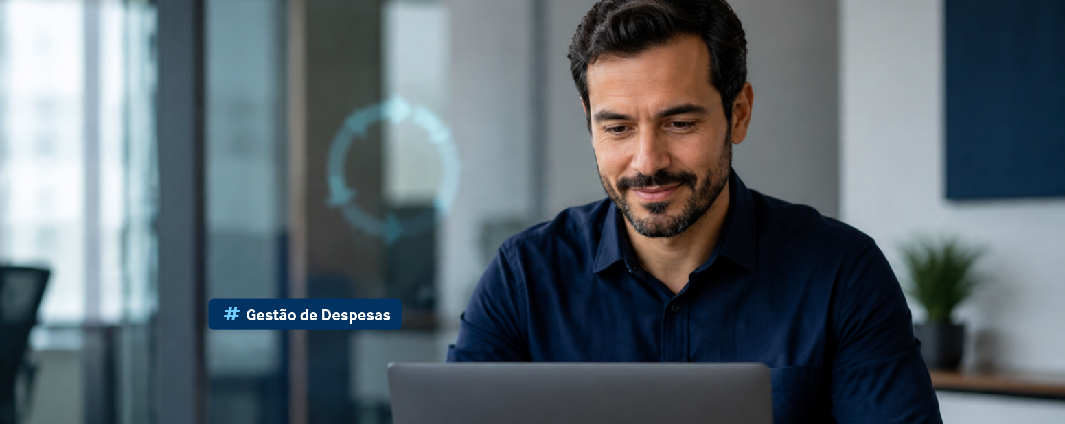 colaborador fazendo gestão de despesas contínua proativa